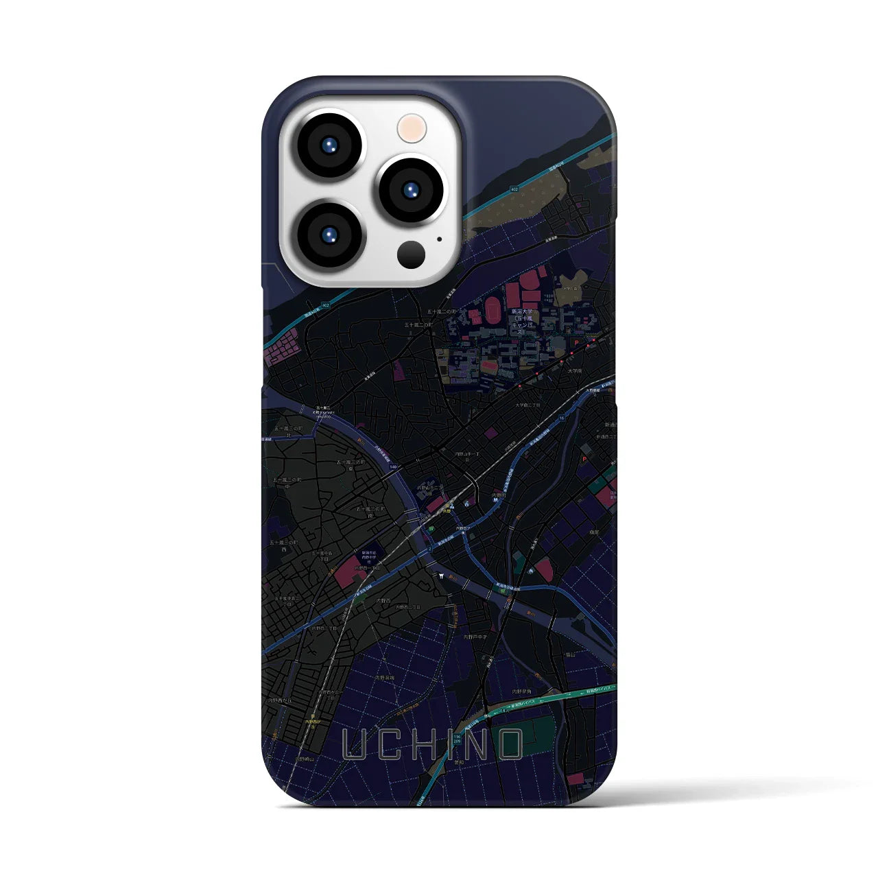 【内野(新潟県)】地図柄iPhoneケース(バックカバータイプ)