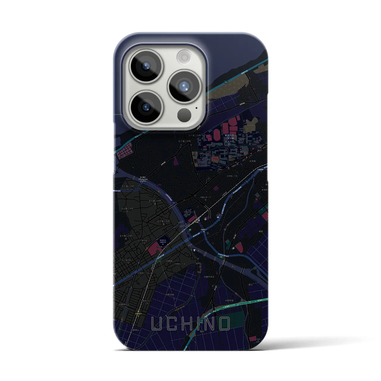 【内野(新潟県)】地図柄iPhoneケース(バックカバータイプ)