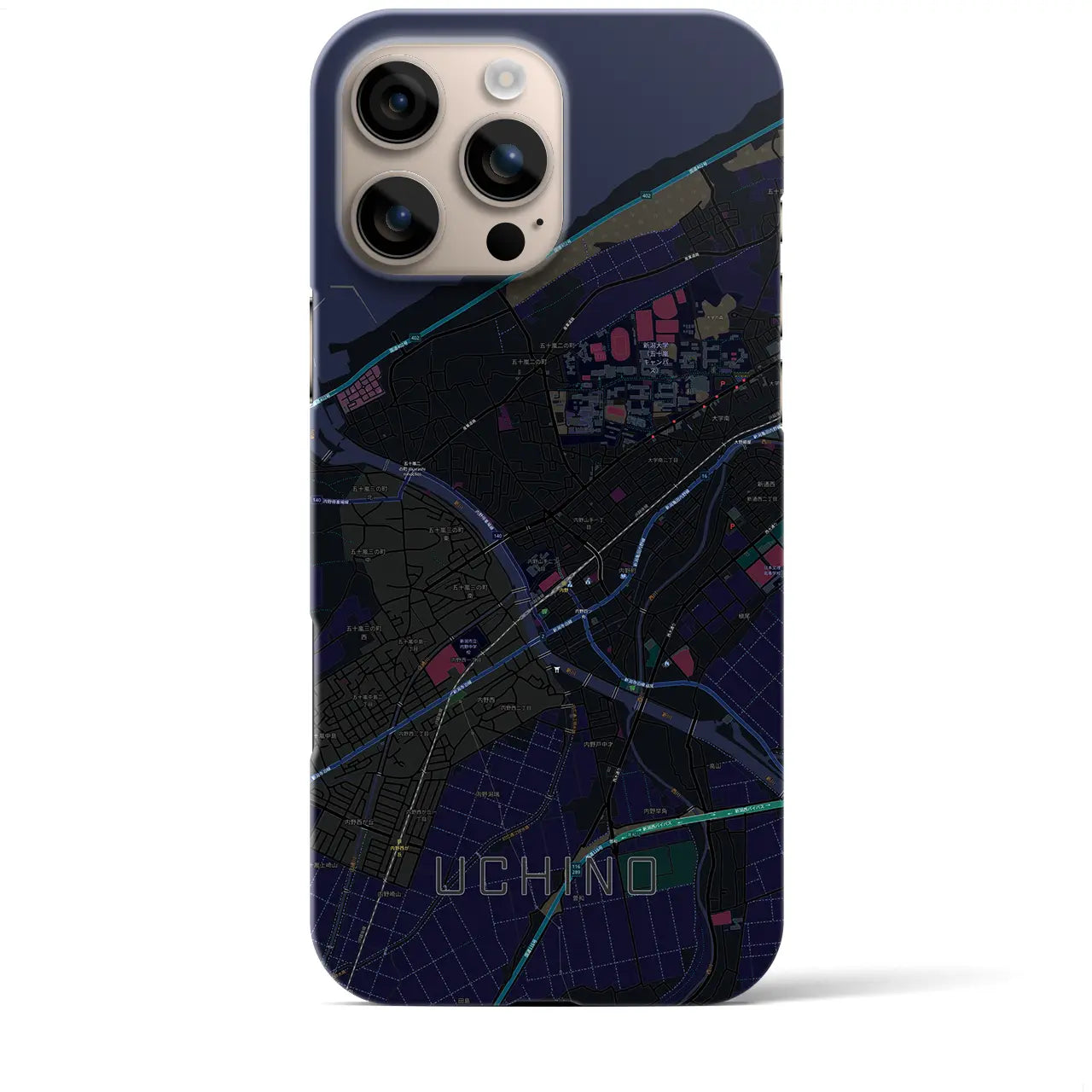 【内野(新潟県)】地図柄iPhoneケース(バックカバータイプ)
