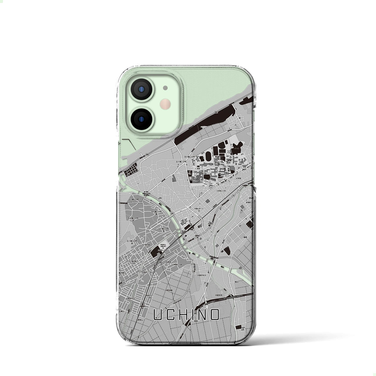 【内野(新潟県)】地図柄iPhoneケース(クリアタイプ)