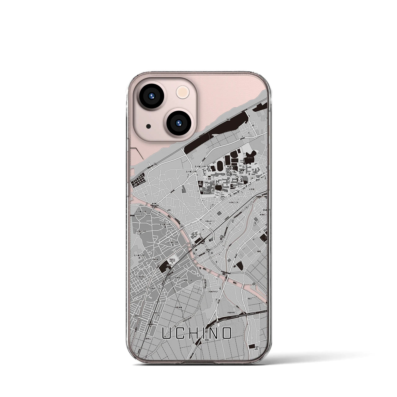 【内野(新潟県)】地図柄iPhoneケース(クリアタイプ)