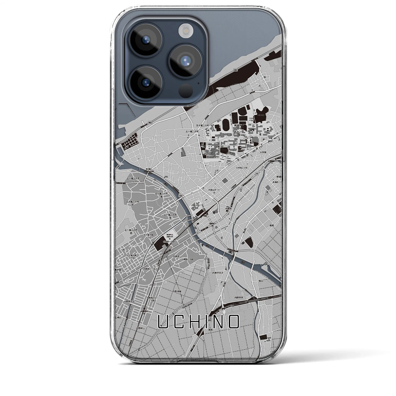 【内野(新潟県)】地図柄iPhoneケース(クリアタイプ)