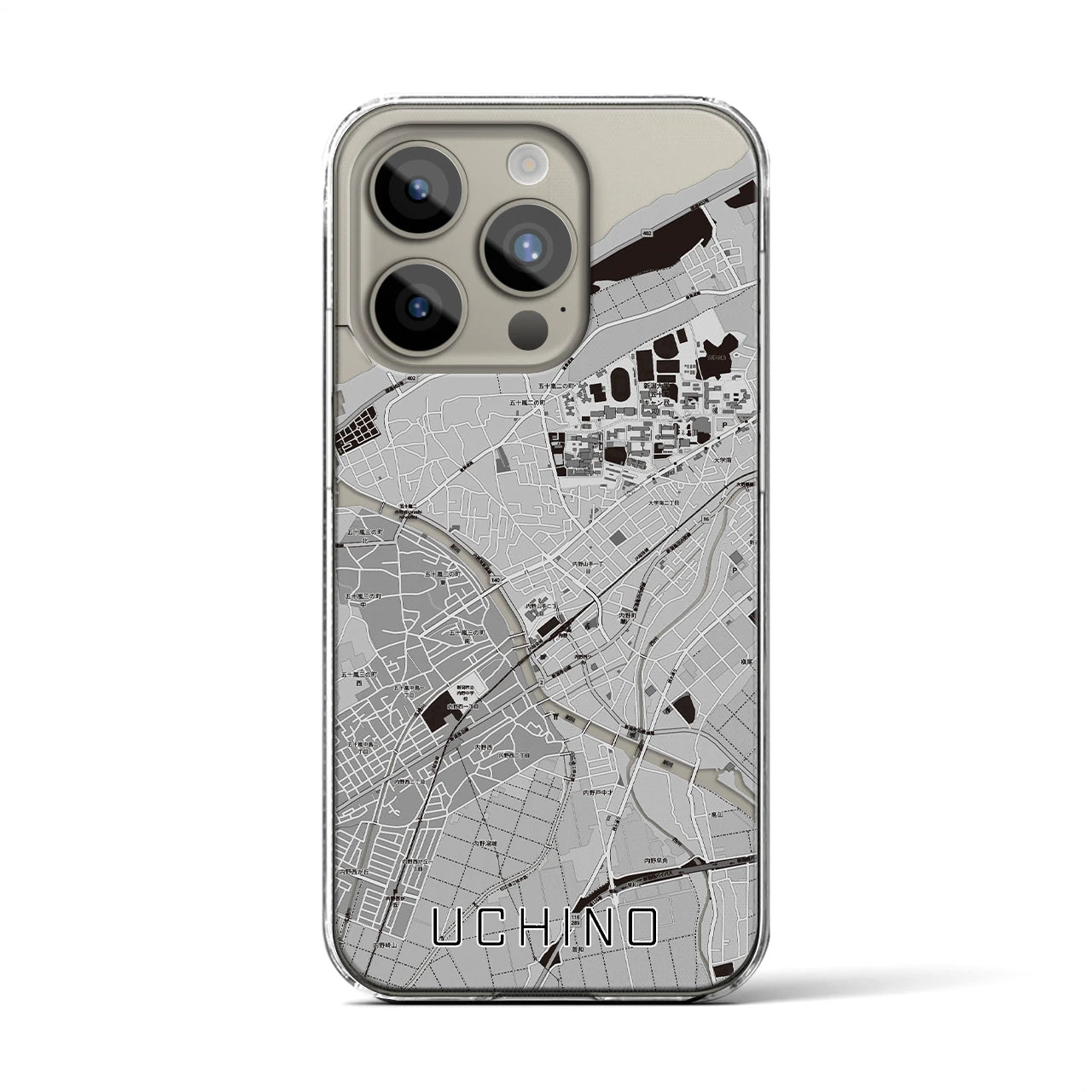 【内野(新潟県)】地図柄iPhoneケース(クリアタイプ)