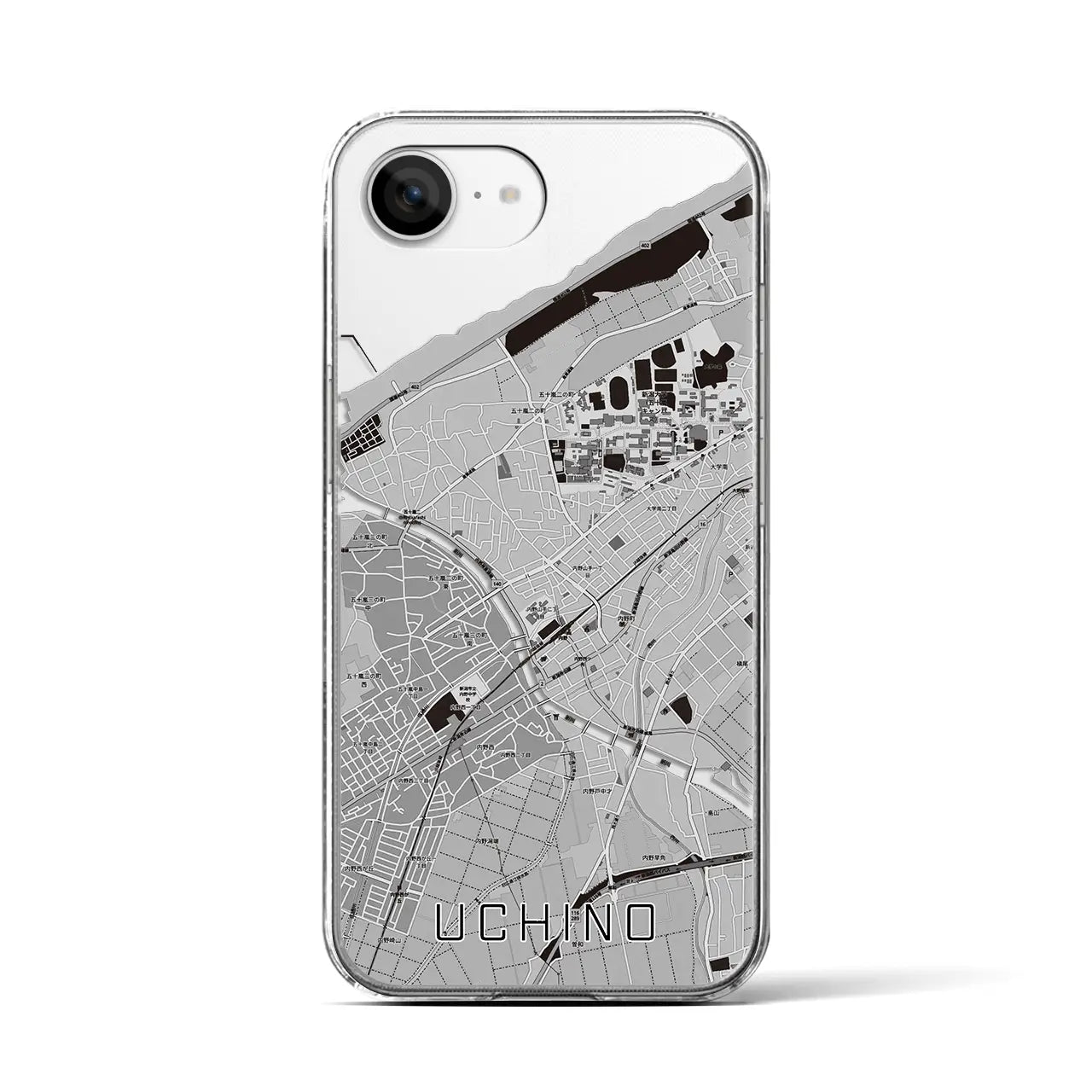 【内野(新潟県)】地図柄iPhoneケース(クリアタイプ)