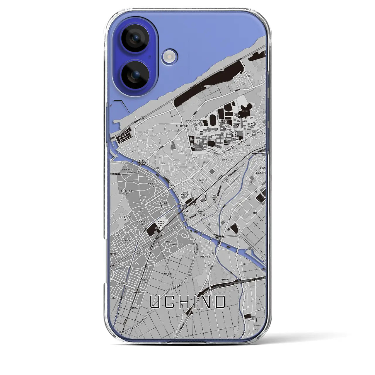 【内野(新潟県)】地図柄iPhoneケース(クリアタイプ)