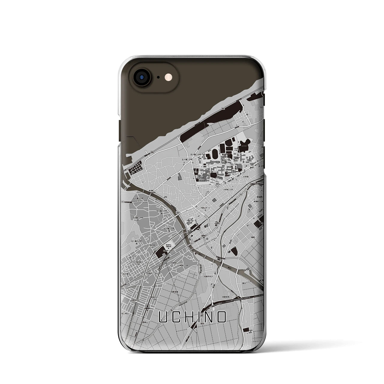 【内野(新潟県)】地図柄iPhoneケース(クリアタイプ)