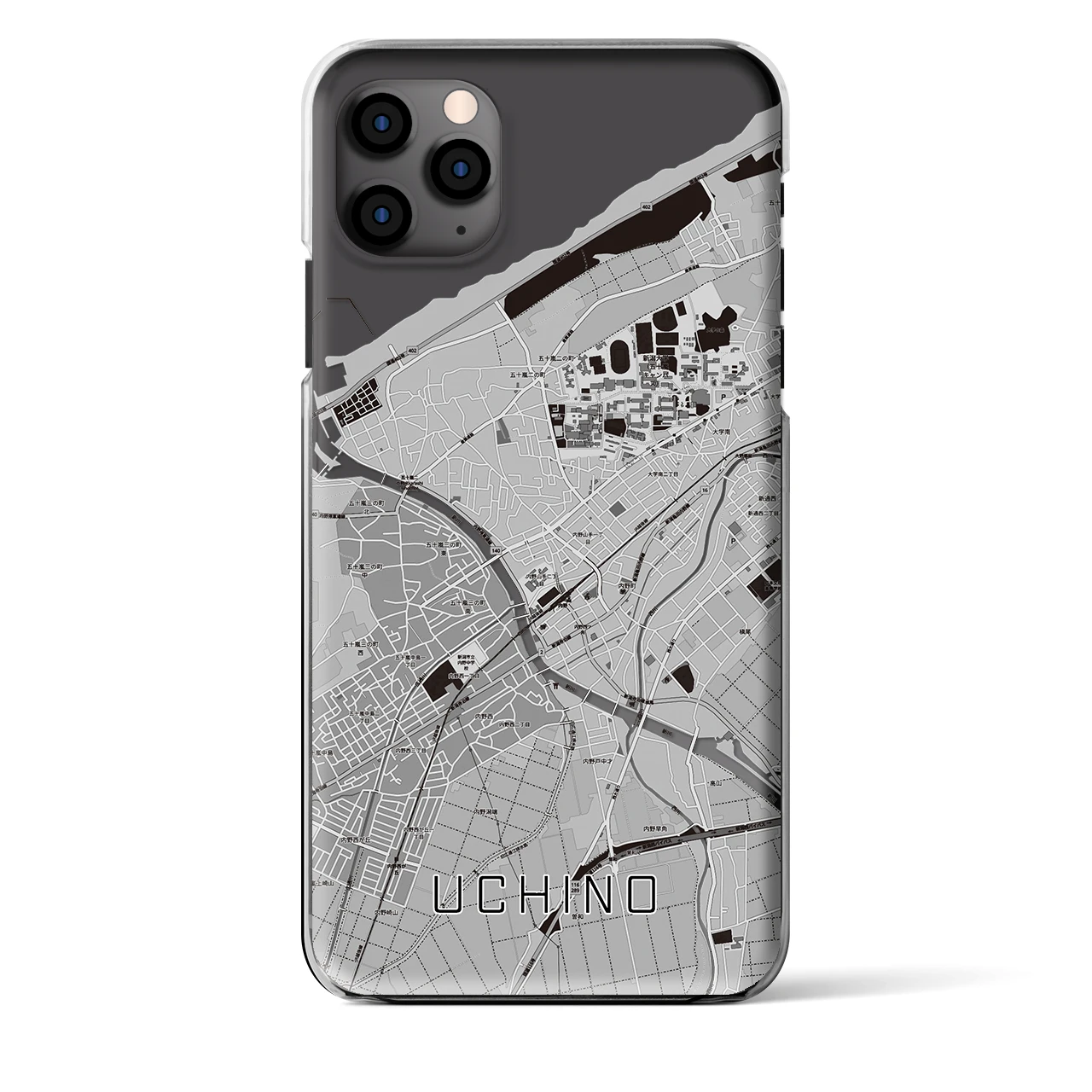 【内野(新潟県)】地図柄iPhoneケース(クリアタイプ)