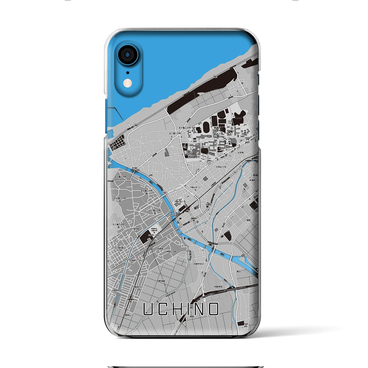 【内野(新潟県)】地図柄iPhoneケース(クリアタイプ)