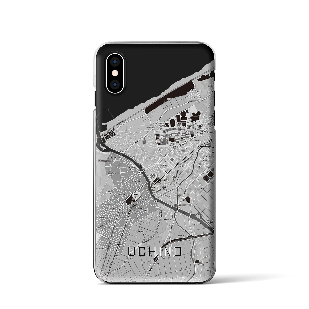 【内野(新潟県)】地図柄iPhoneケース(クリアタイプ)