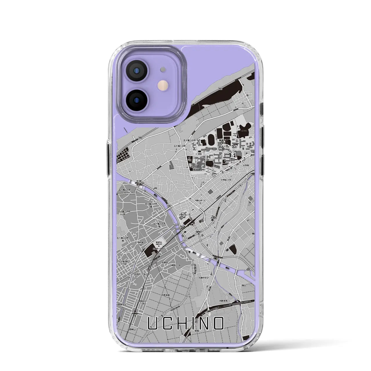 【内野(新潟県)】地図柄iPhoneケース(MagSafeタイプ)