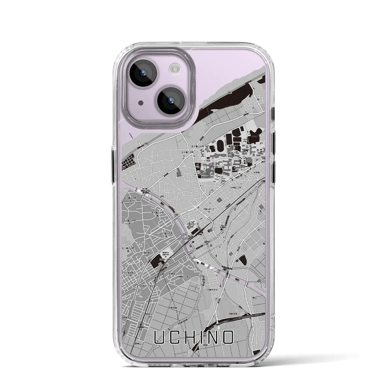 【内野(新潟県)】地図柄iPhoneケース(MagSafeタイプ)