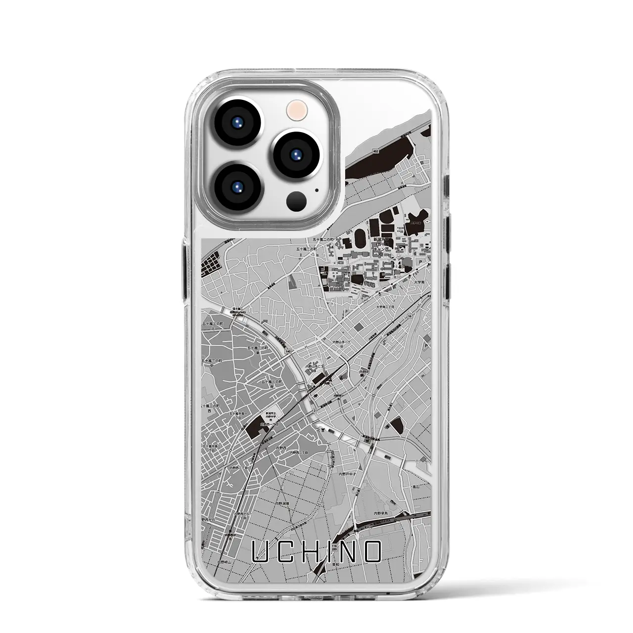 【内野(新潟県)】地図柄iPhoneケース(MagSafeタイプ)