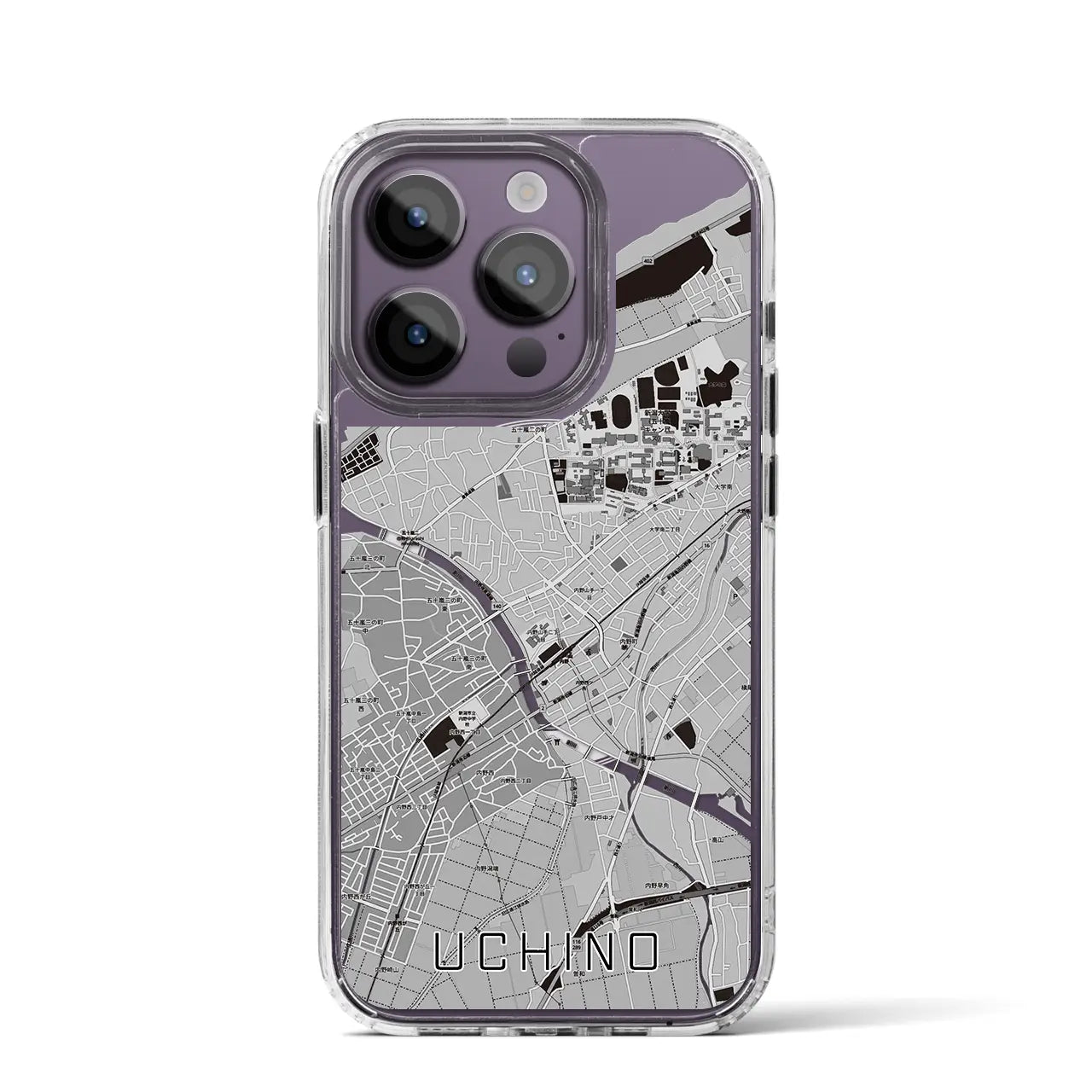 【内野(新潟県)】地図柄iPhoneケース(MagSafeタイプ)