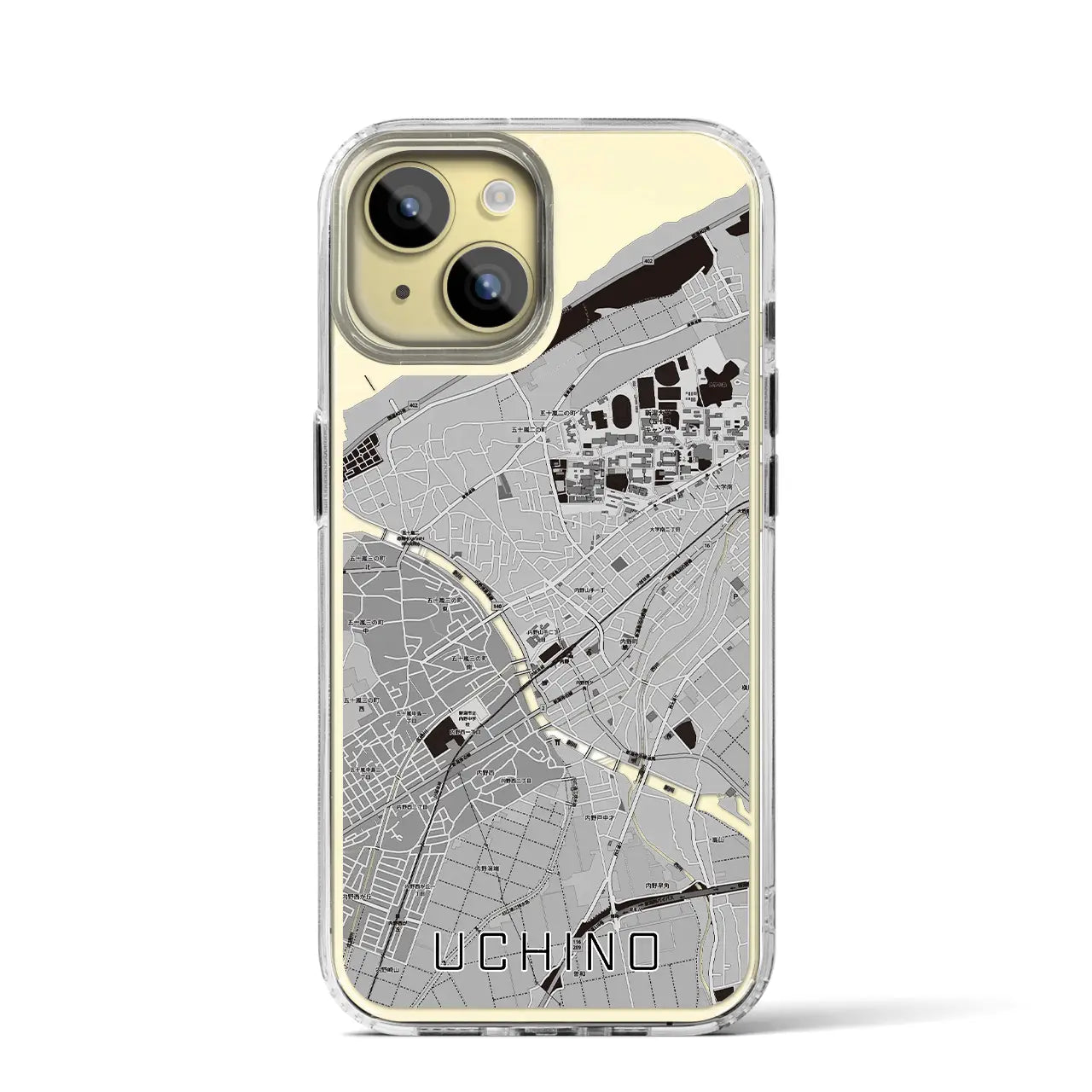 【内野(新潟県)】地図柄iPhoneケース(MagSafeタイプ)