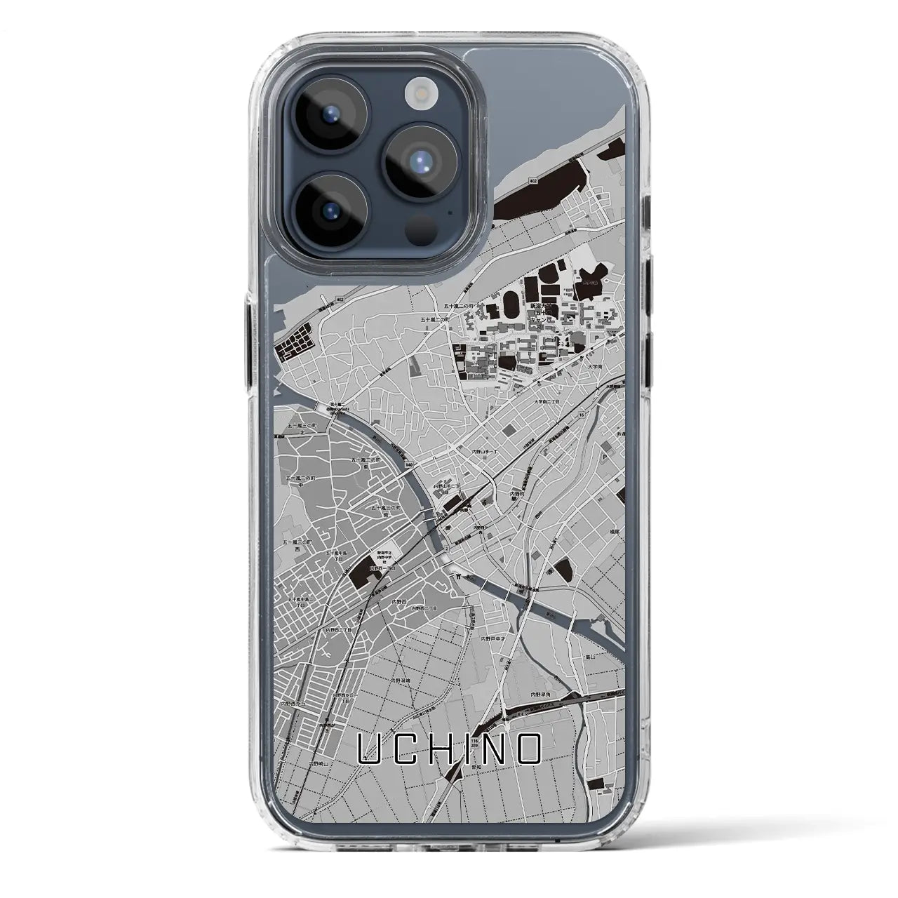 【内野(新潟県)】地図柄iPhoneケース(MagSafeタイプ)