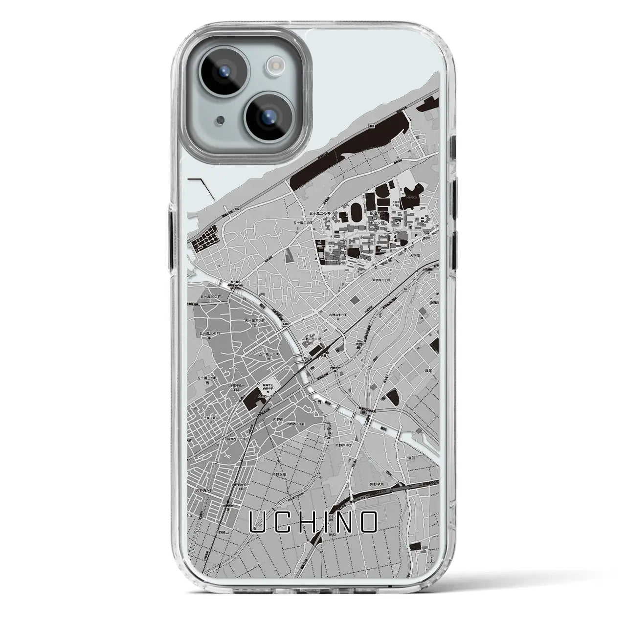 【内野(新潟県)】地図柄iPhoneケース(MagSafeタイプ)