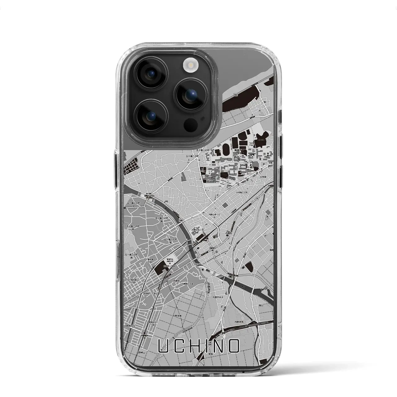 【内野(新潟県)】地図柄iPhoneケース(MagSafeタイプ)