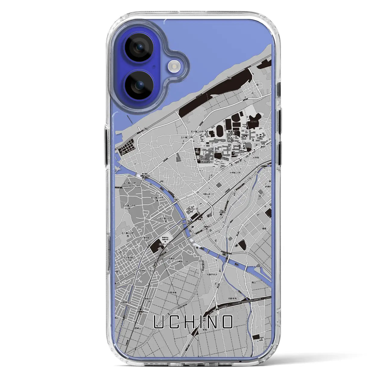 【内野(新潟県)】地図柄iPhoneケース(MagSafeタイプ)