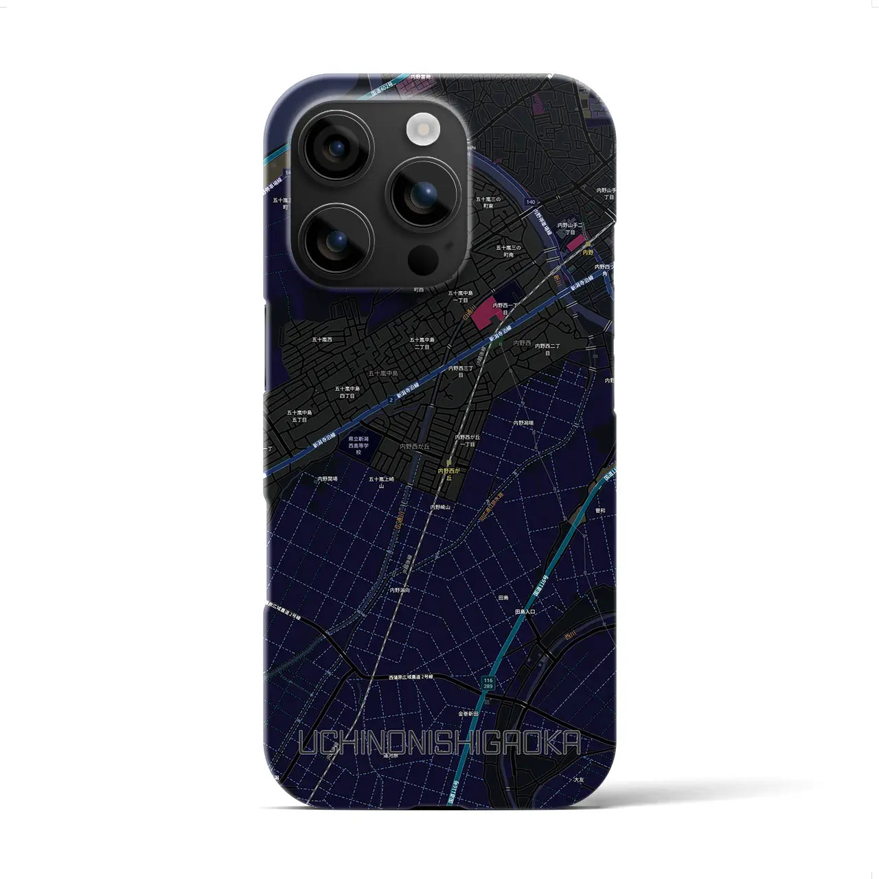 【内野西が丘(新潟県)】地図柄iPhoneケース(バックカバータイプ)