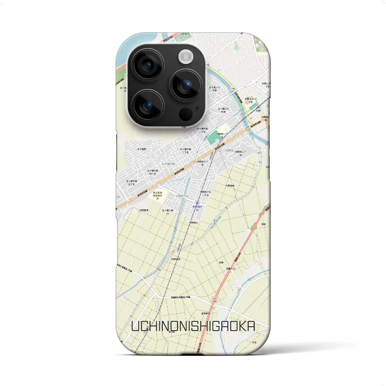 【内野西が丘(新潟県)】地図柄iPhoneケース(バックカバータイプ)