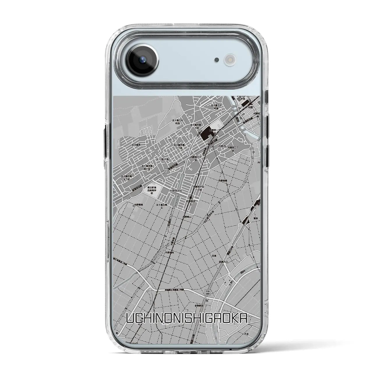 【内野西が丘(新潟県)】地図柄iPhoneケース(MagSafeタイプ)