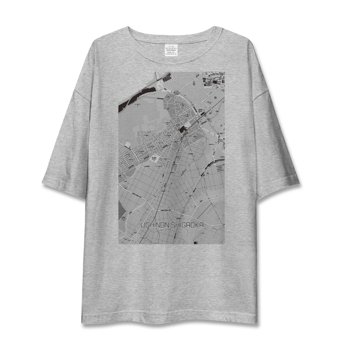 【内野西が丘(新潟県)】地図柄ビッグシルエットTシャツ