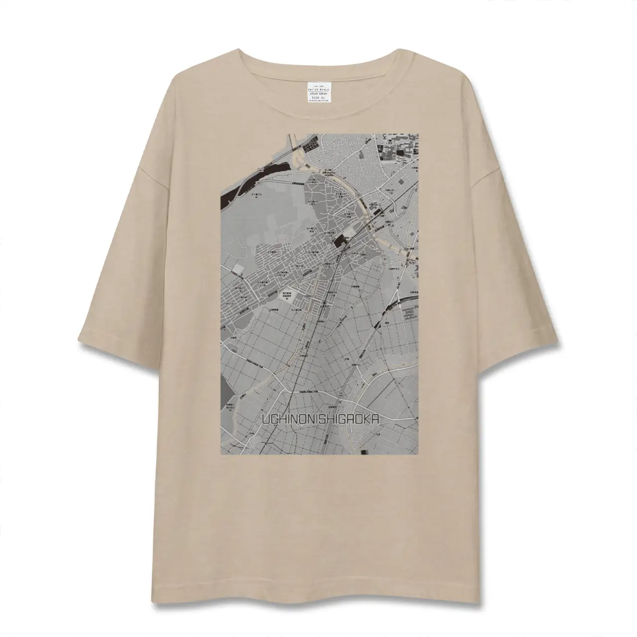 【内野西が丘(新潟県)】地図柄ビッグシルエットTシャツ