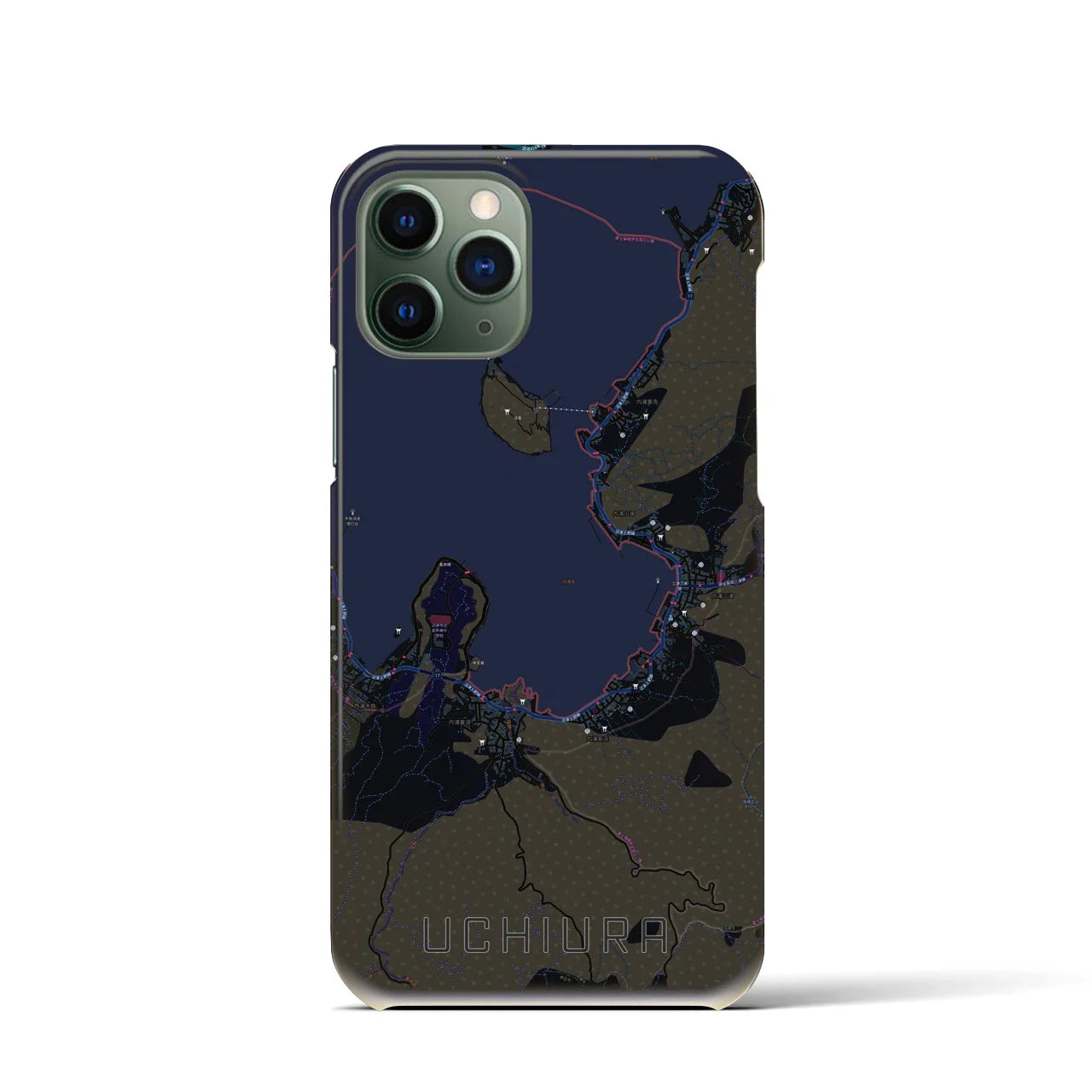 【内浦(静岡県)】地図柄iPhoneケース(バックカバータイプ)