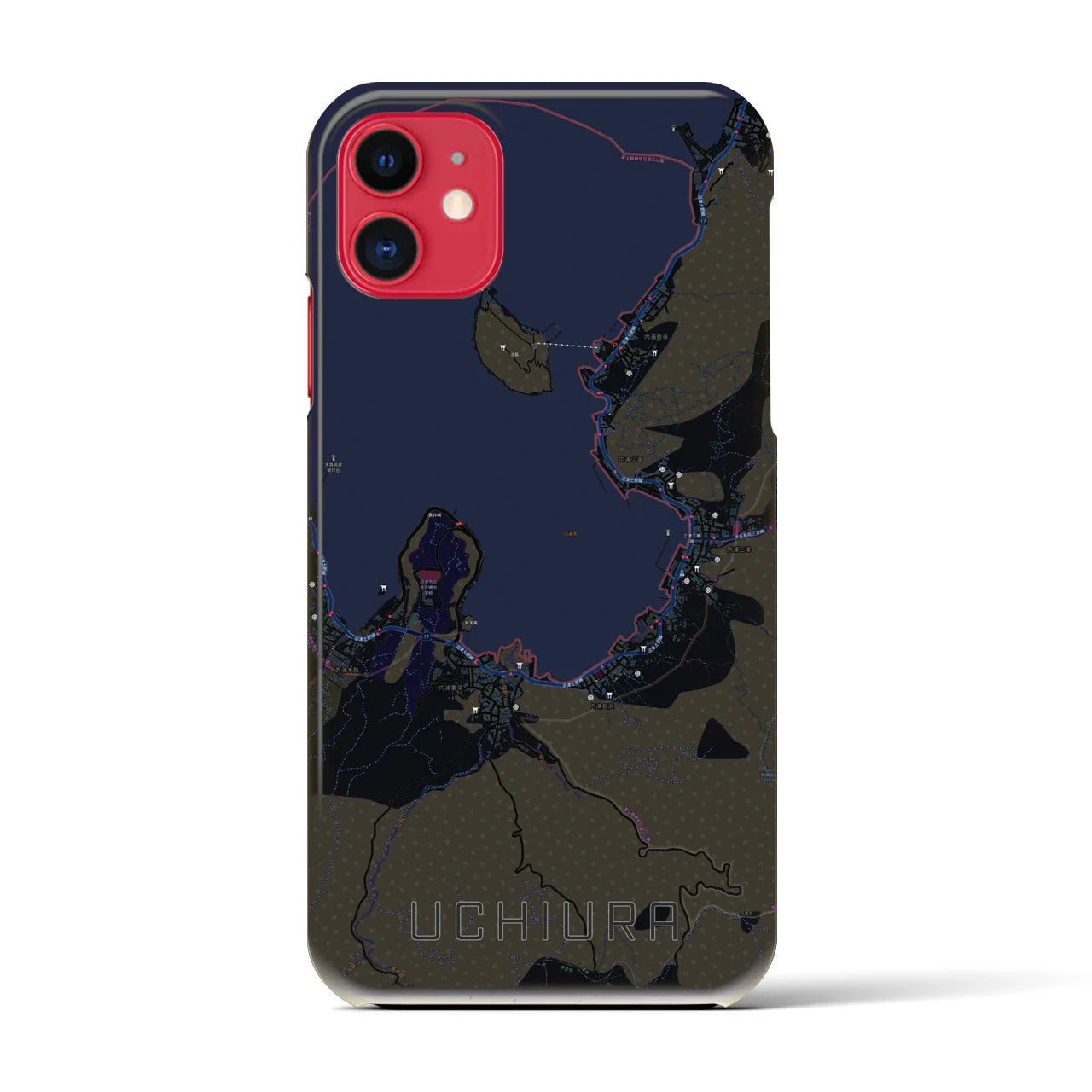 【内浦(静岡県)】地図柄iPhoneケース(バックカバータイプ)
