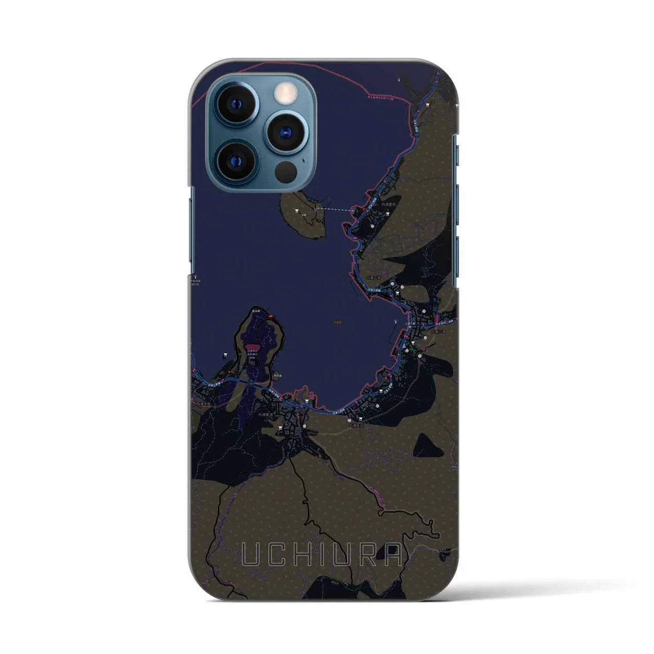 【内浦(静岡県)】地図柄iPhoneケース(バックカバータイプ)