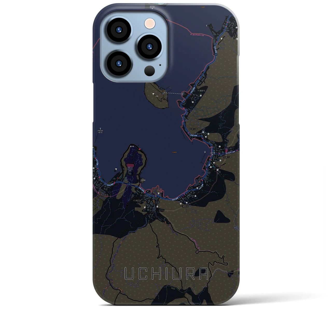 【内浦(静岡県)】地図柄iPhoneケース(バックカバータイプ)