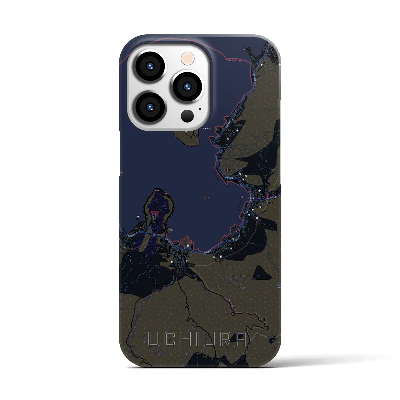 【内浦(静岡県)】地図柄iPhoneケース(バックカバータイプ)