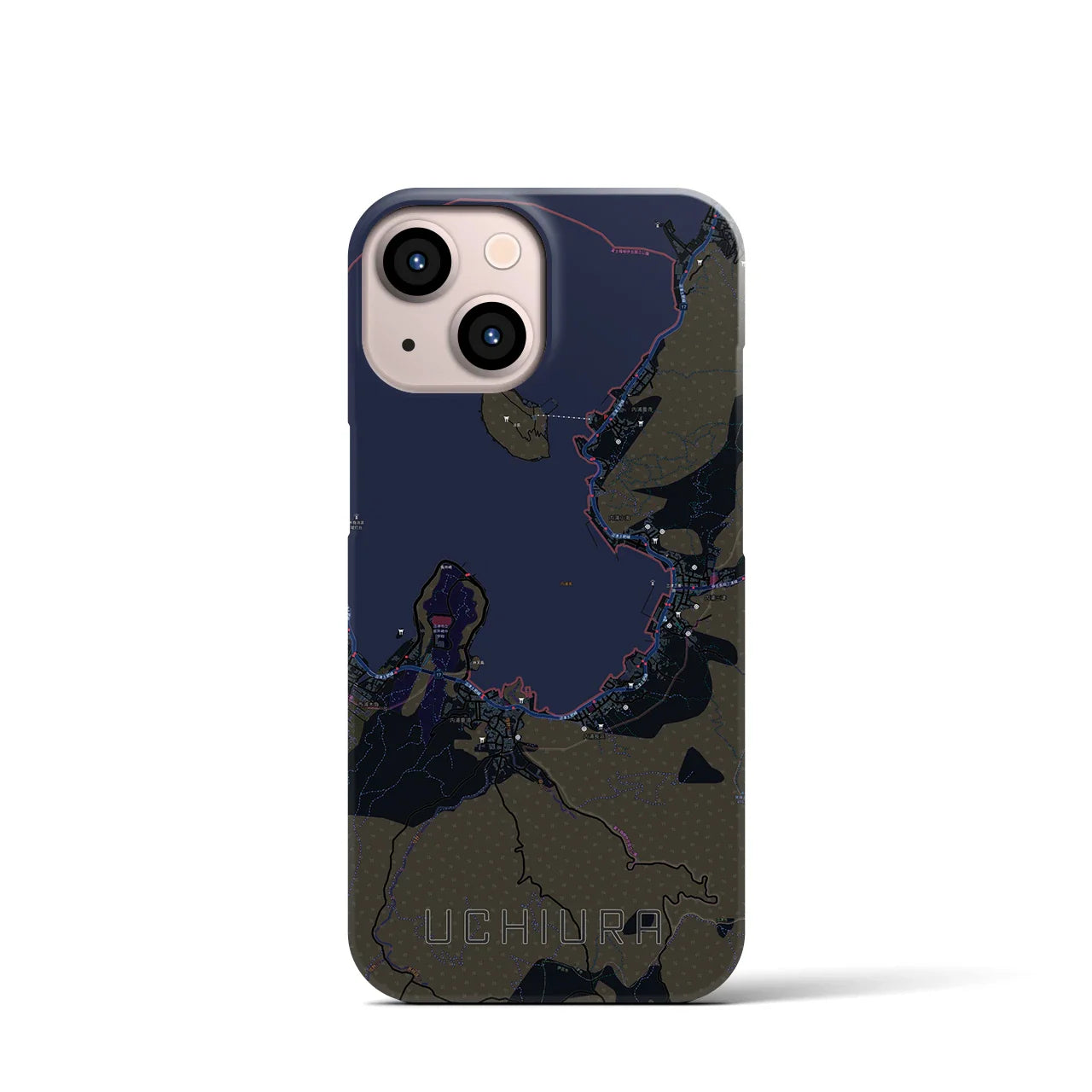 【内浦(静岡県)】地図柄iPhoneケース(バックカバータイプ)