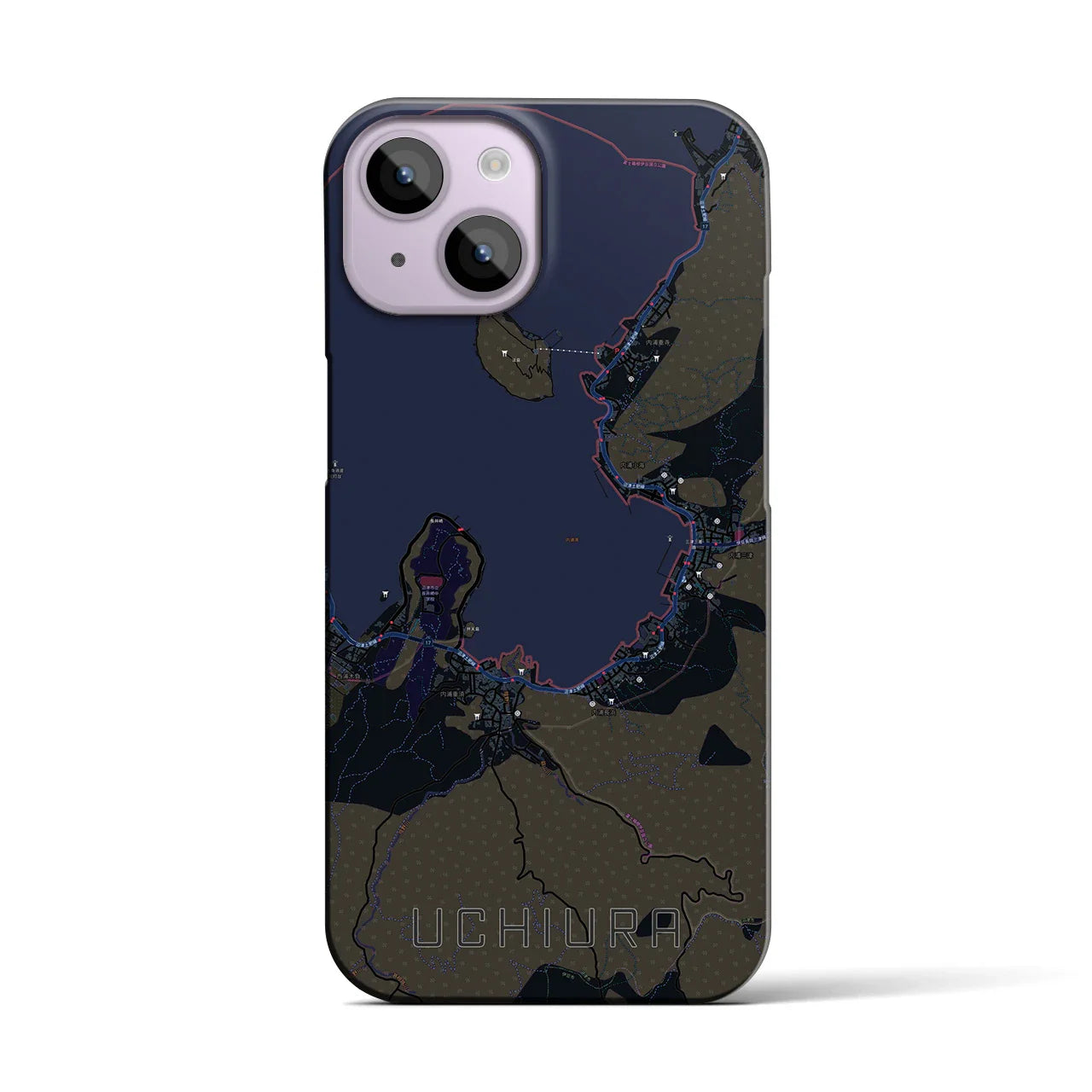【内浦(静岡県)】地図柄iPhoneケース(バックカバータイプ)