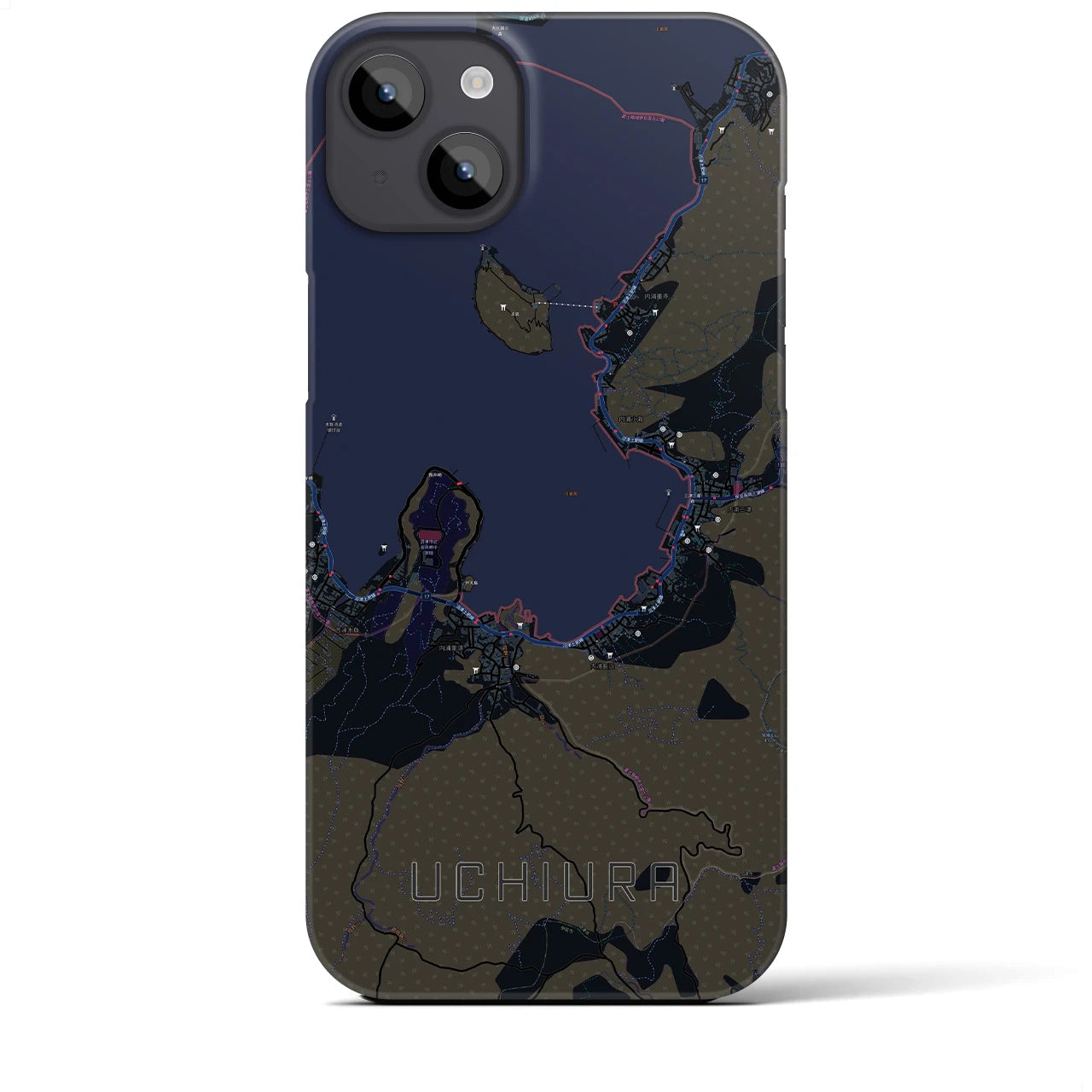 【内浦(静岡県)】地図柄iPhoneケース(バックカバータイプ)