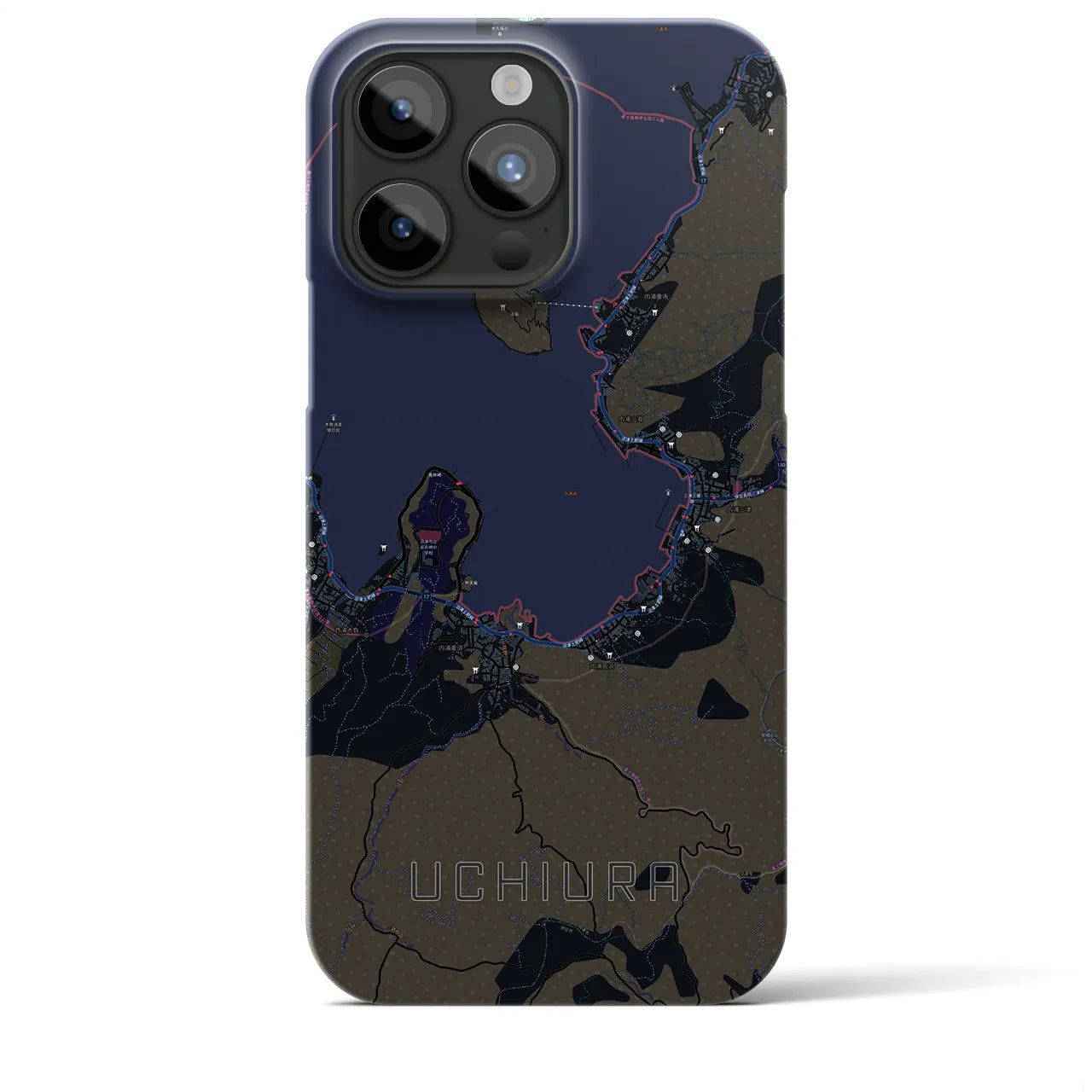 【内浦(静岡県)】地図柄iPhoneケース(バックカバータイプ)