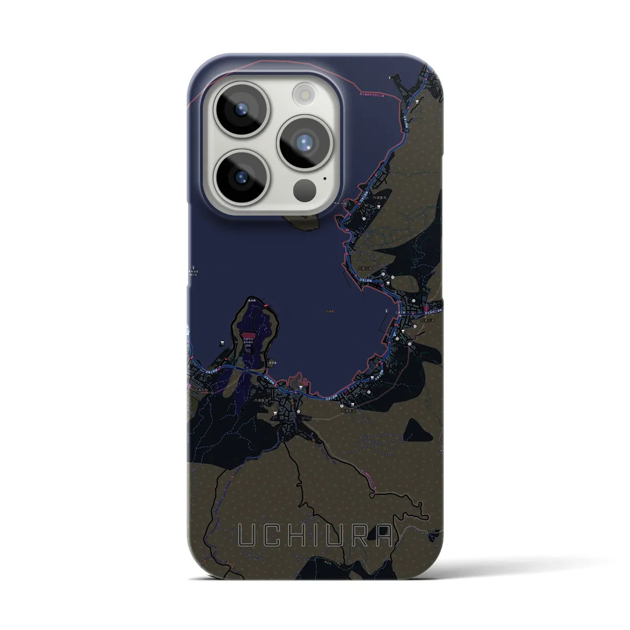 【内浦(静岡県)】地図柄iPhoneケース(バックカバータイプ)