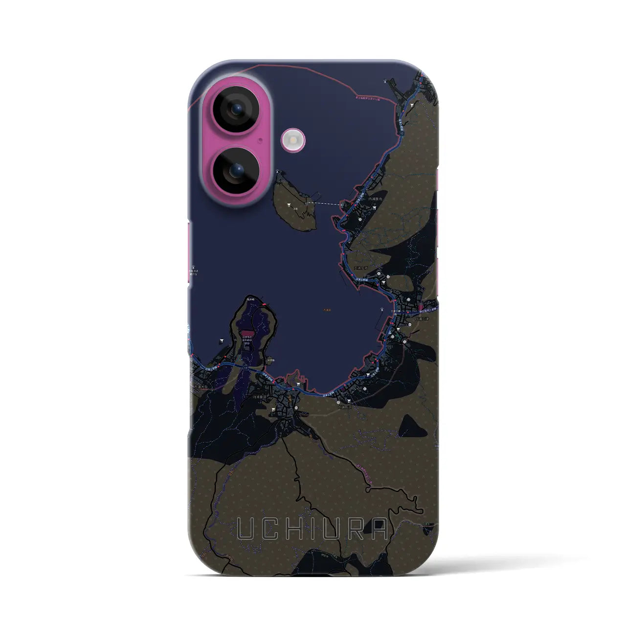 【内浦(静岡県)】地図柄iPhoneケース(バックカバータイプ)