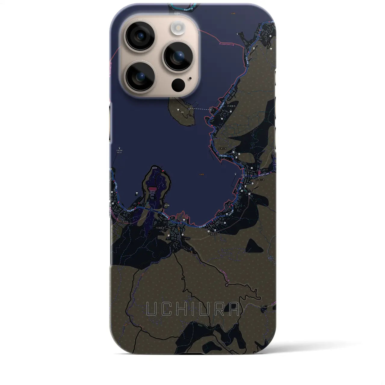 【内浦(静岡県)】地図柄iPhoneケース(バックカバータイプ)
