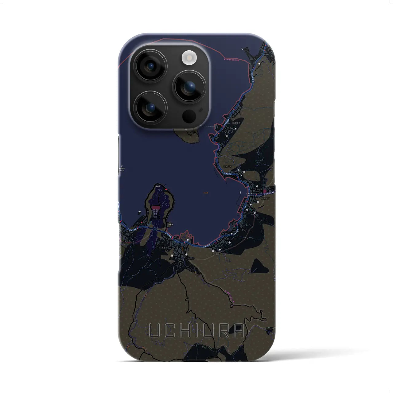 【内浦(静岡県)】地図柄iPhoneケース(バックカバータイプ)