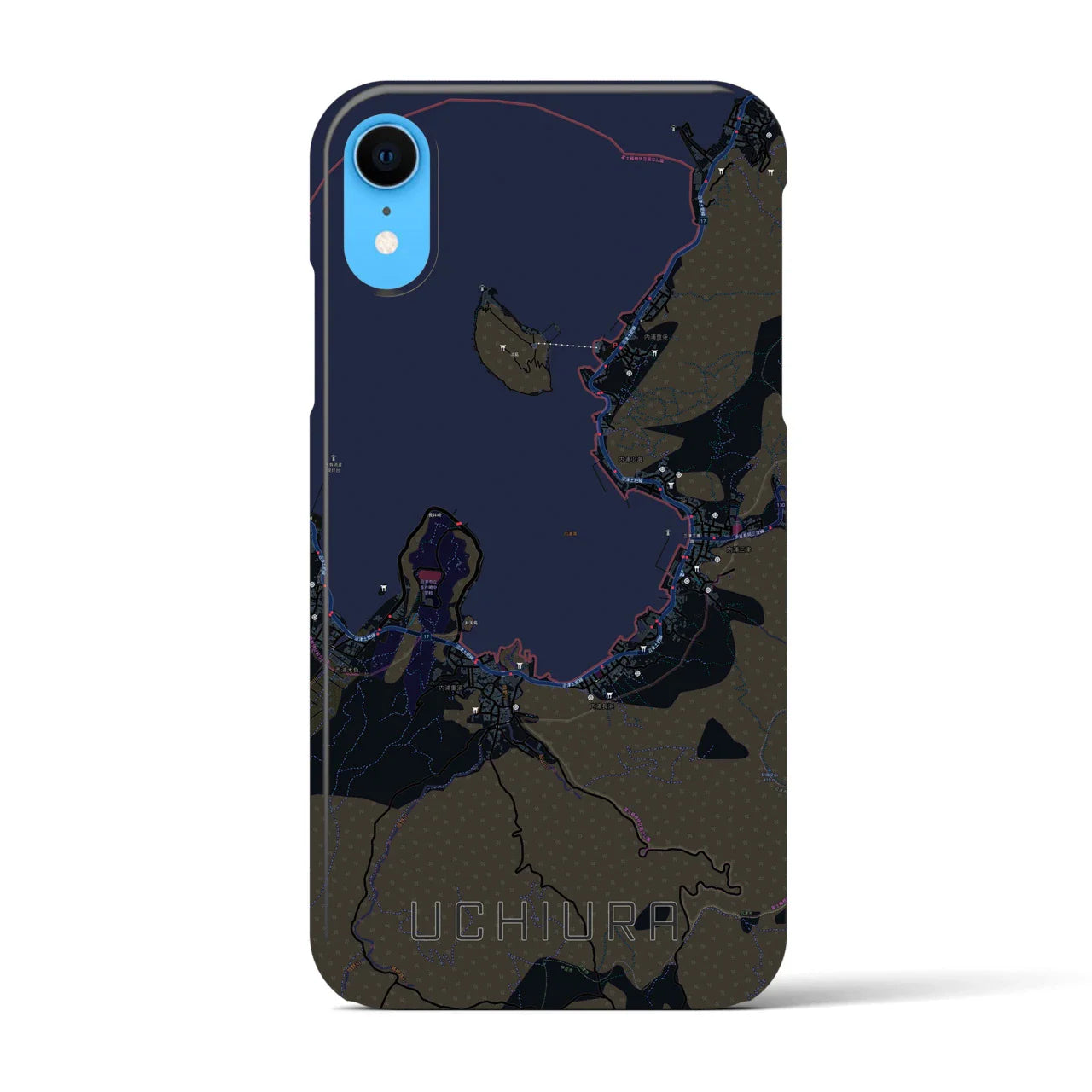 【内浦(静岡県)】地図柄iPhoneケース(バックカバータイプ)
