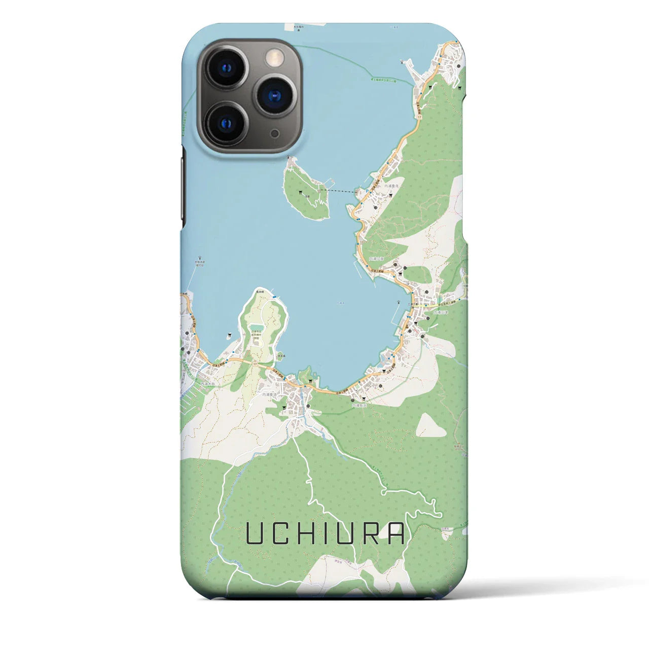 【内浦(静岡県)】地図柄iPhoneケース(バックカバータイプ)