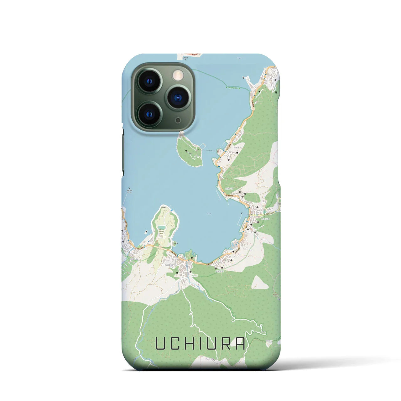 【内浦(静岡県)】地図柄iPhoneケース(バックカバータイプ)