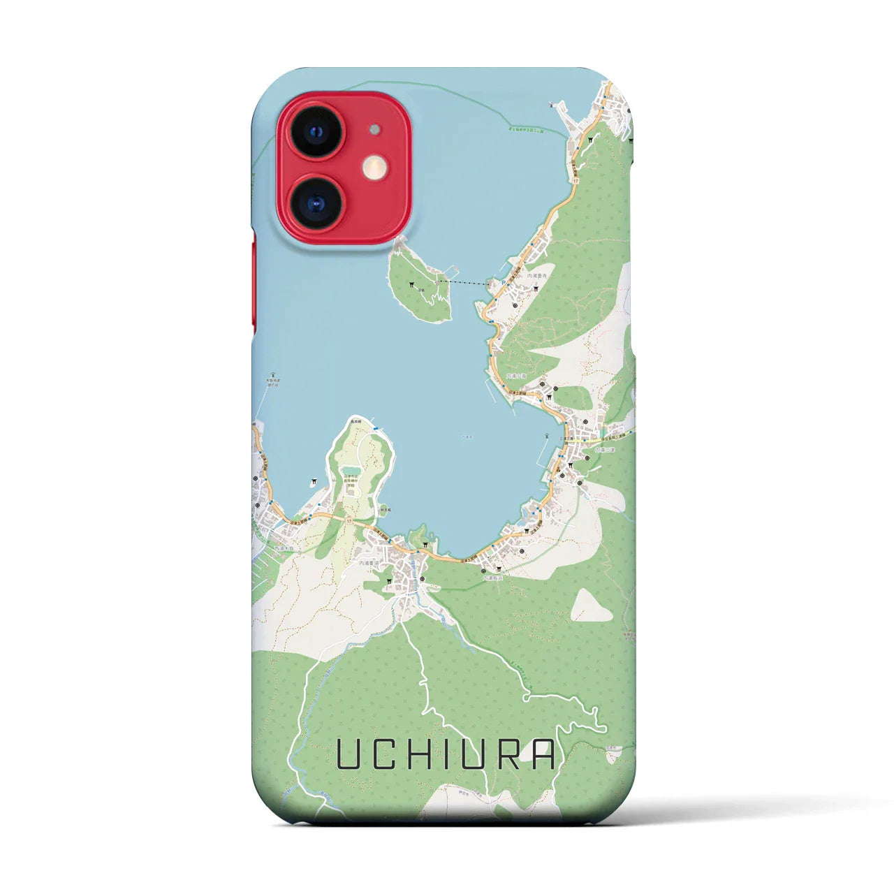 【内浦(静岡県)】地図柄iPhoneケース(バックカバータイプ)