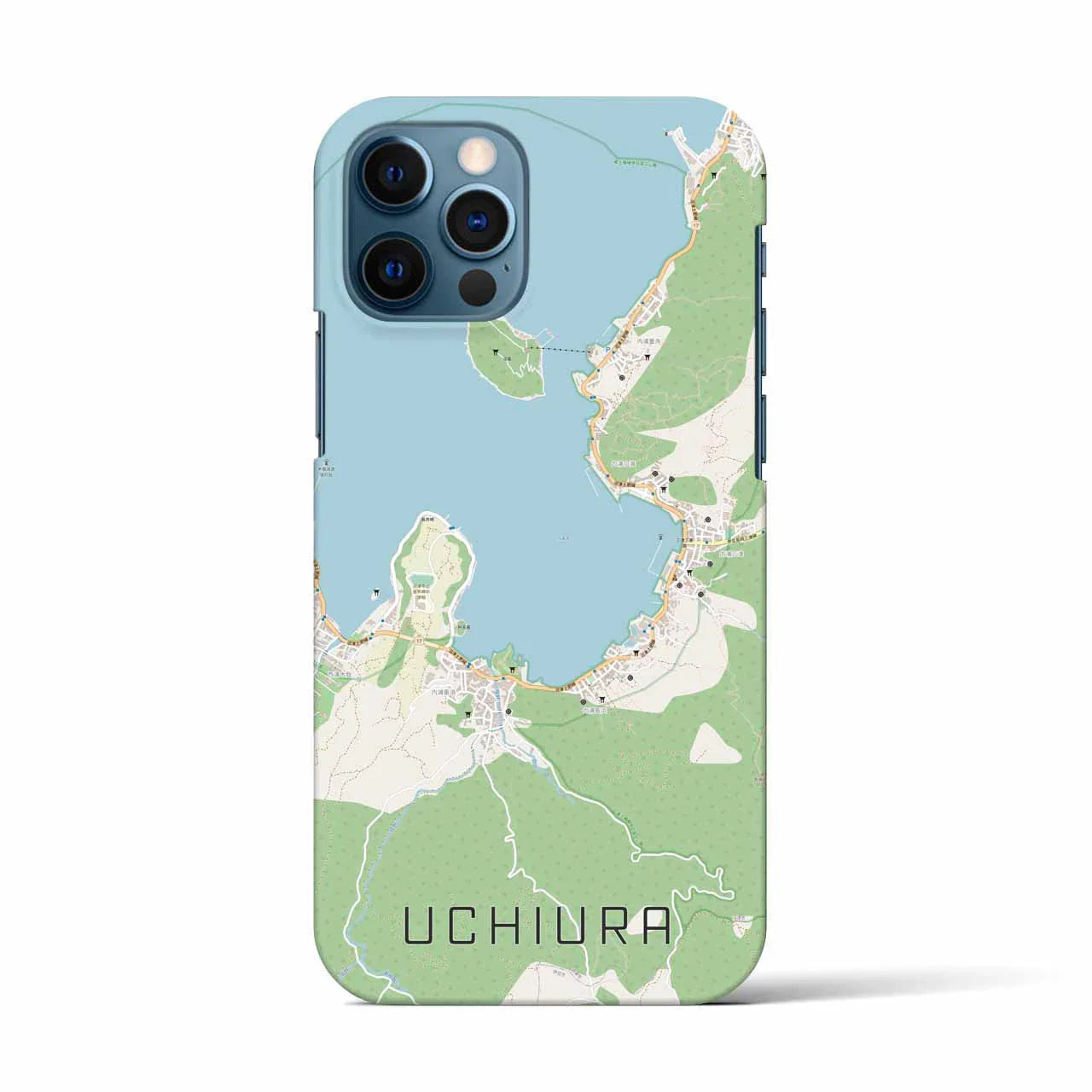 【内浦(静岡県)】地図柄iPhoneケース(バックカバータイプ)