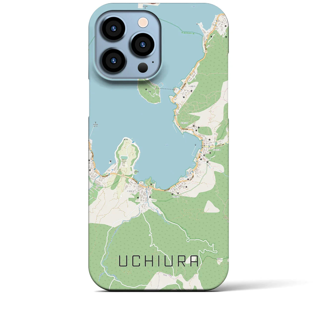 【内浦(静岡県)】地図柄iPhoneケース(バックカバータイプ)