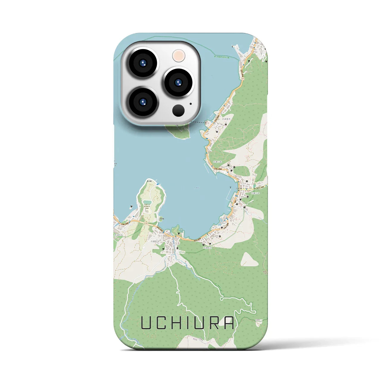 【内浦(静岡県)】地図柄iPhoneケース(バックカバータイプ)
