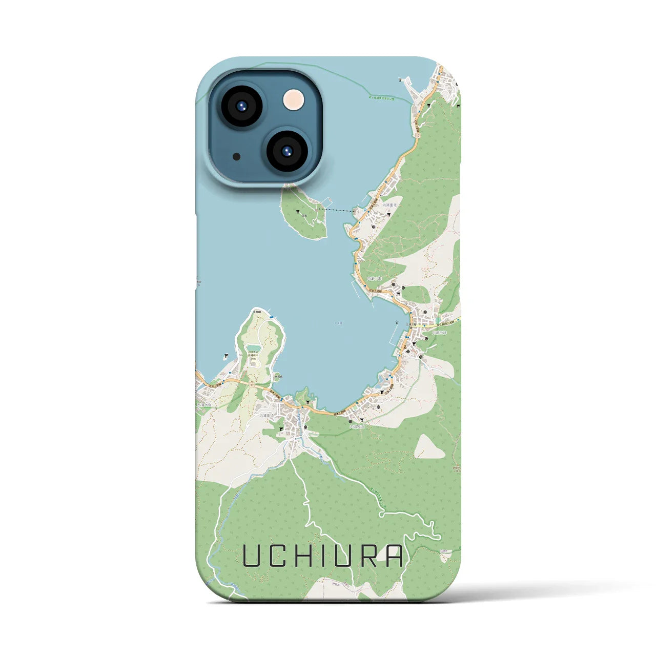 【内浦(静岡県)】地図柄iPhoneケース(バックカバータイプ)