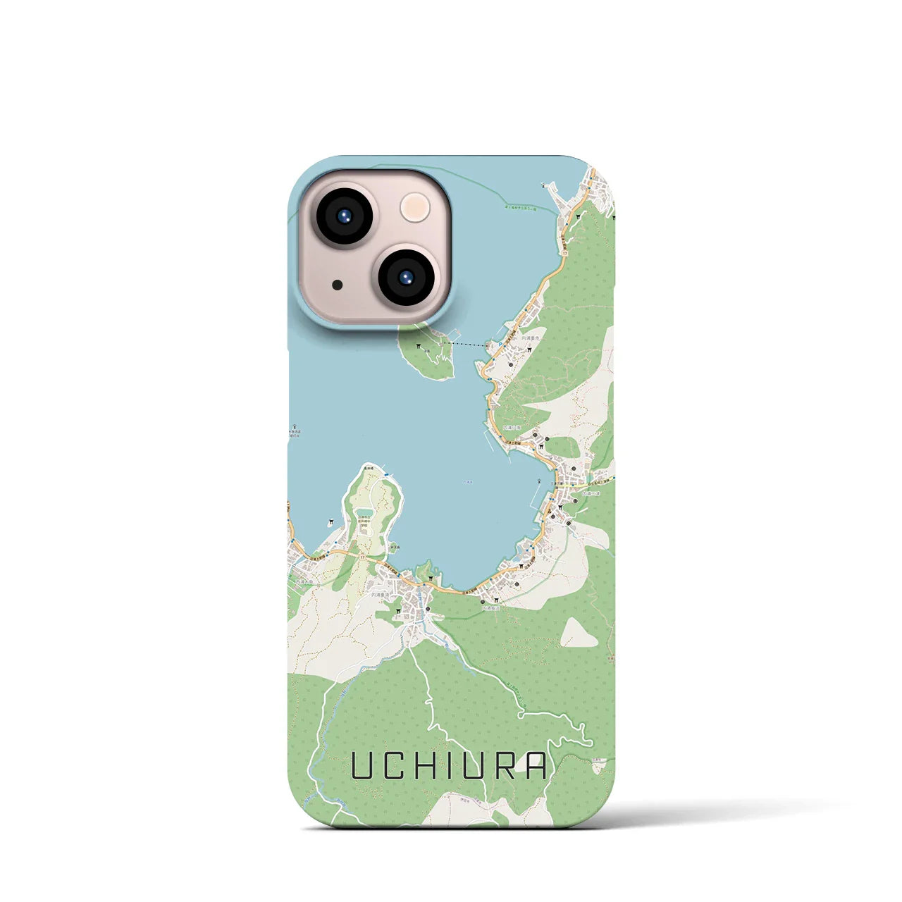 【内浦(静岡県)】地図柄iPhoneケース(バックカバータイプ)