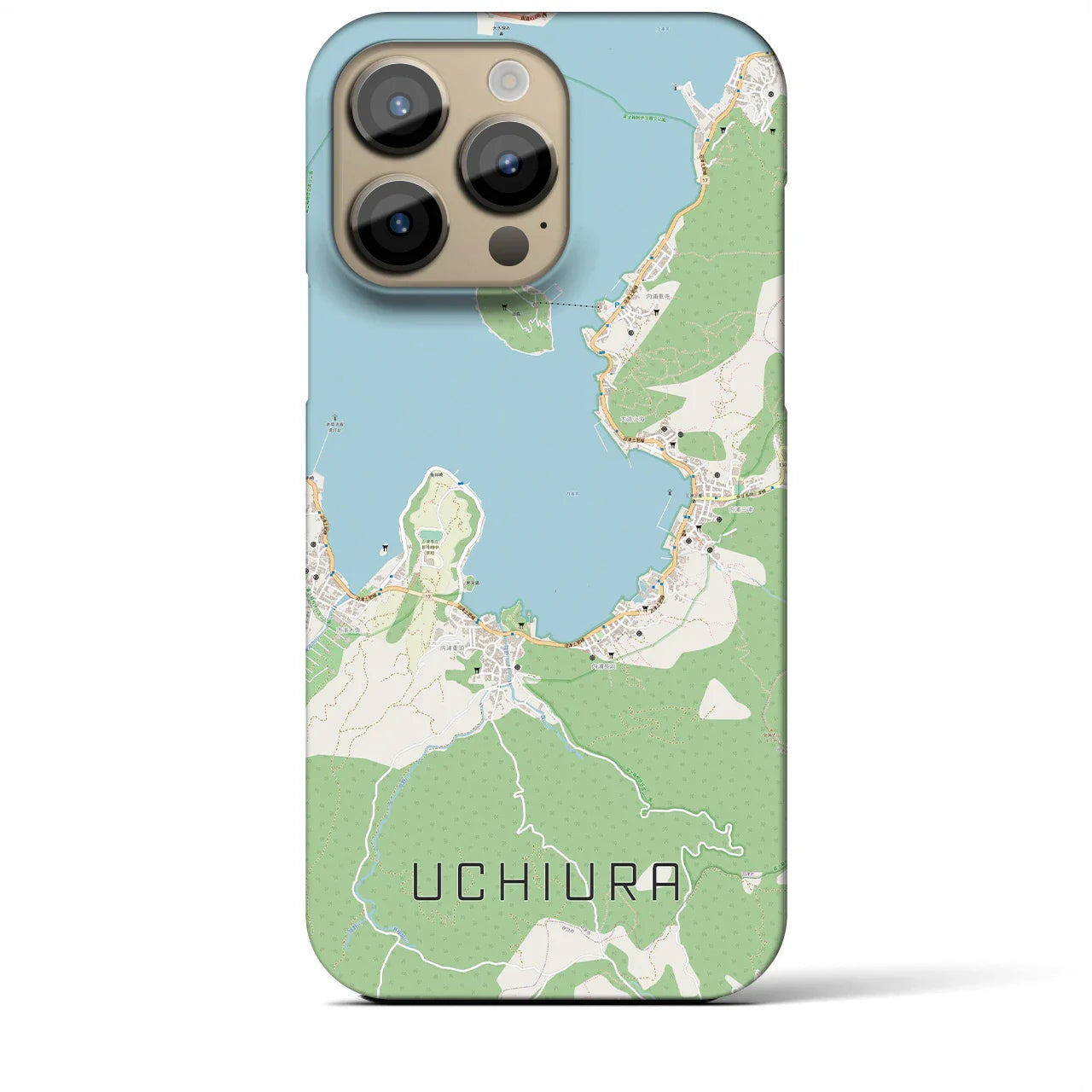 【内浦(静岡県)】地図柄iPhoneケース(バックカバータイプ)